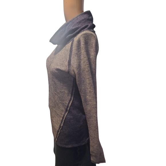 KUHL Size S Fitted Women's Viola Nova Pullover Cowl Neck Blue Heathered Hiking - Picture 3 of 10